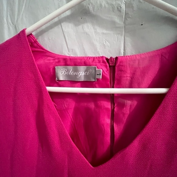 Pink three quarter sleeve dress size lg - Picture 2 of 3